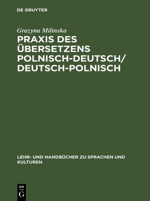 cover image of Praxis des Übersetzens Polnisch-Deutsch/Deutsch-Polnisch